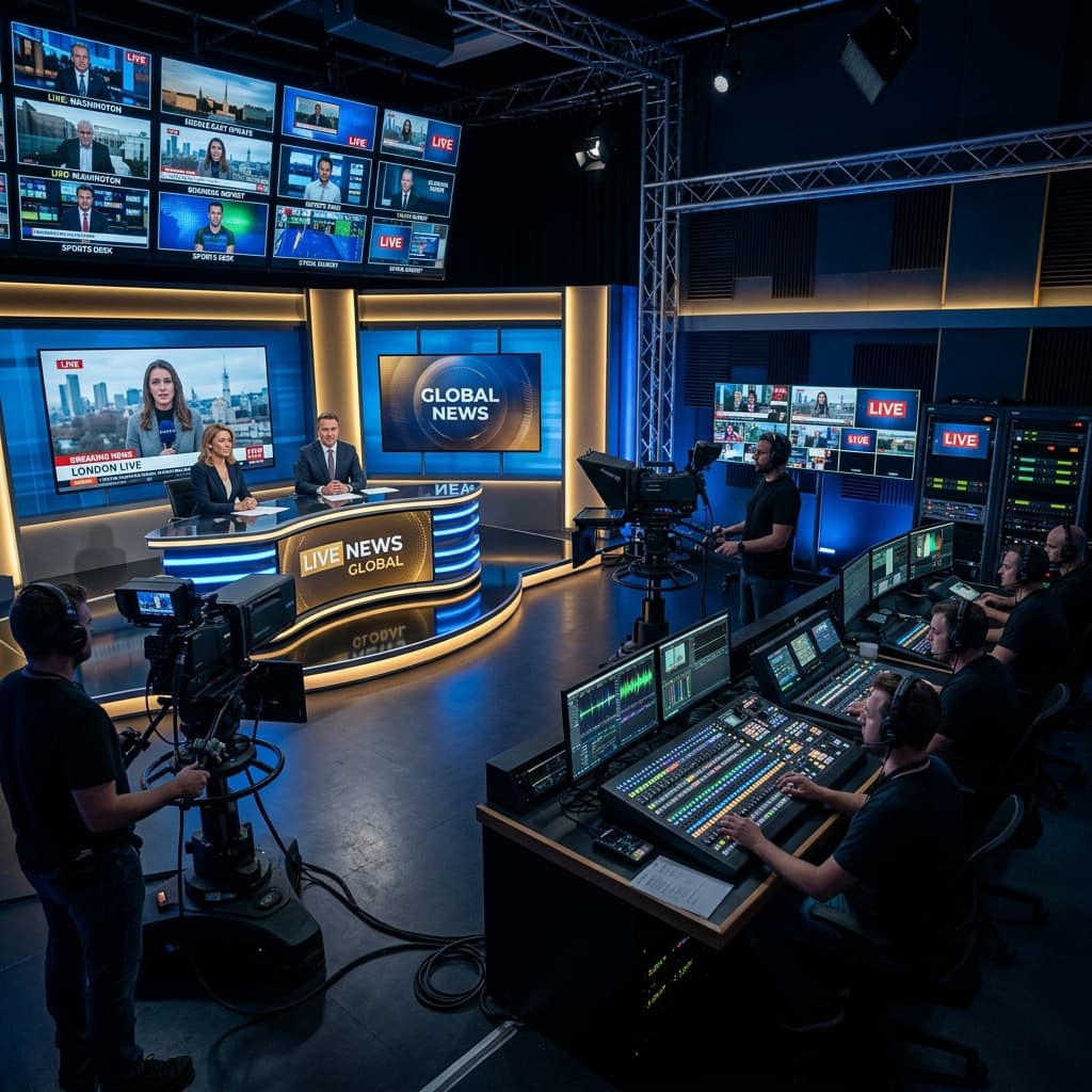LP Media Group media and broadcasting studio control room in Toronto Canada